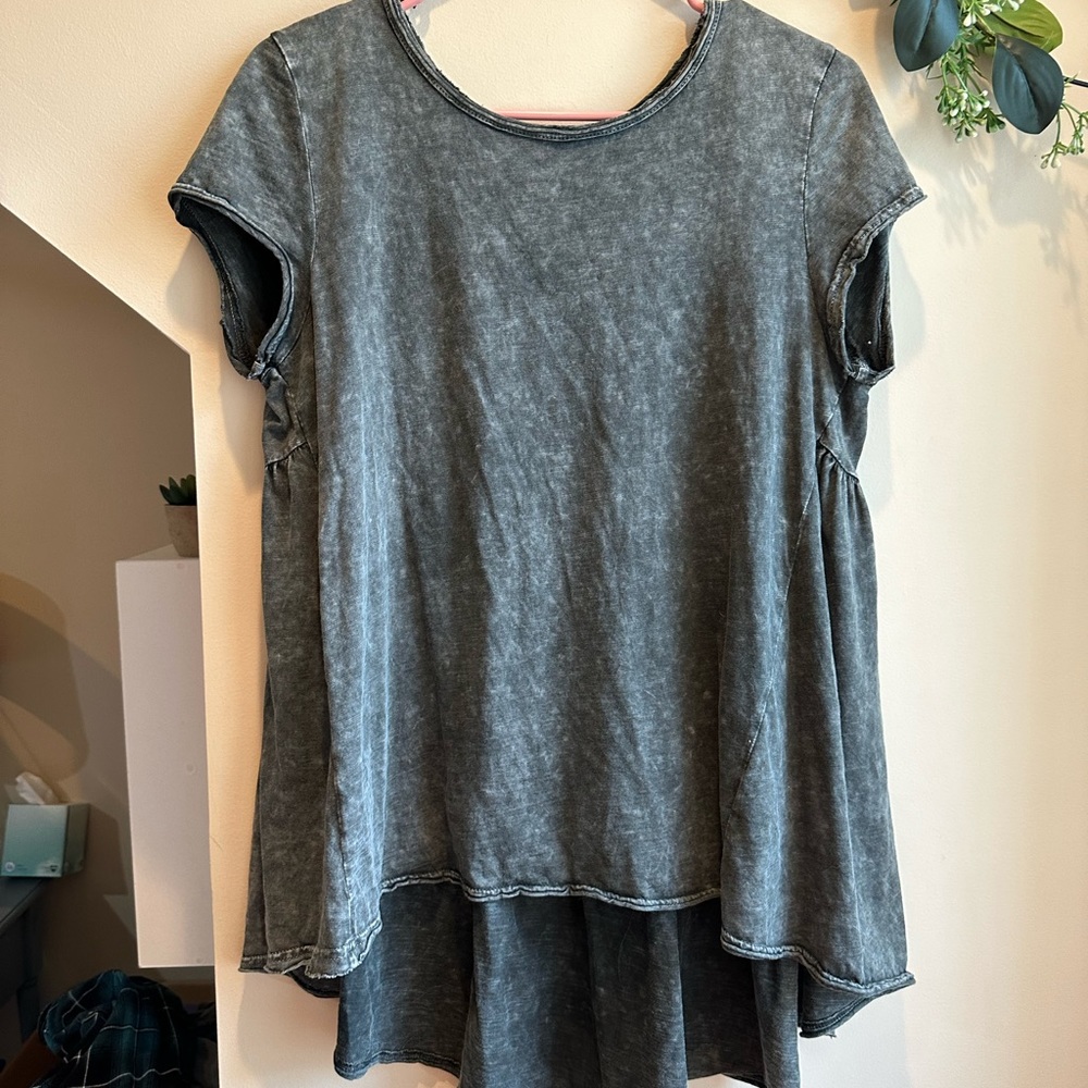 Mustard Seed Washed Black Short Sleeve Tee